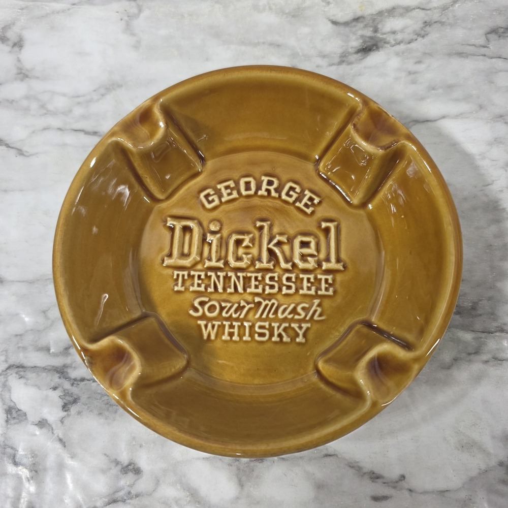 George Dickel Tennessee Sour Mash Whisky Ashtray Vtg Mint Condition Tennessee